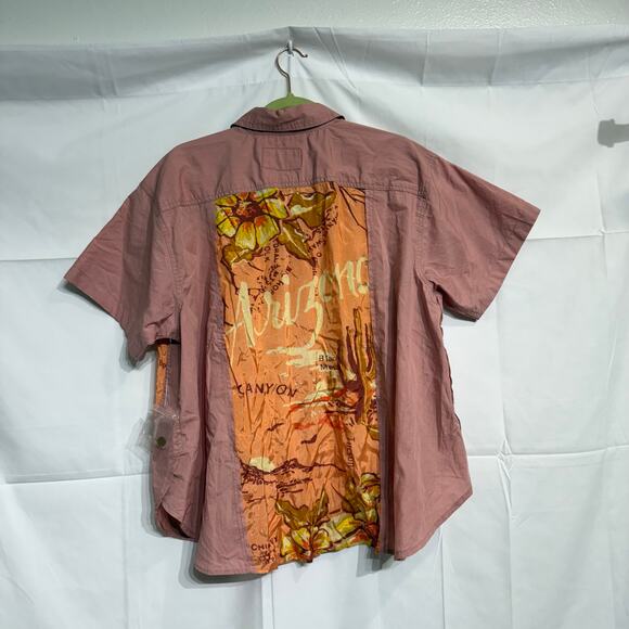 Free People Pink Endless Vacation Short Sleeve Relaxed Fit Shirt Sz M NWOT - Picture 11 of 14